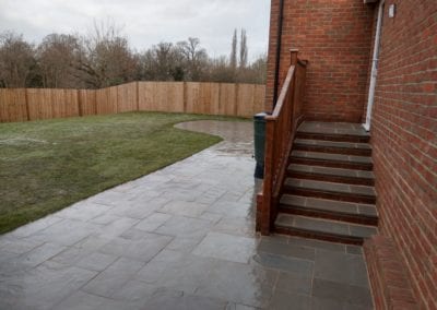 Photo of a garden and patio after landscaping work