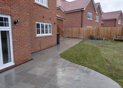 Photo of a garden and patio after landscaping work