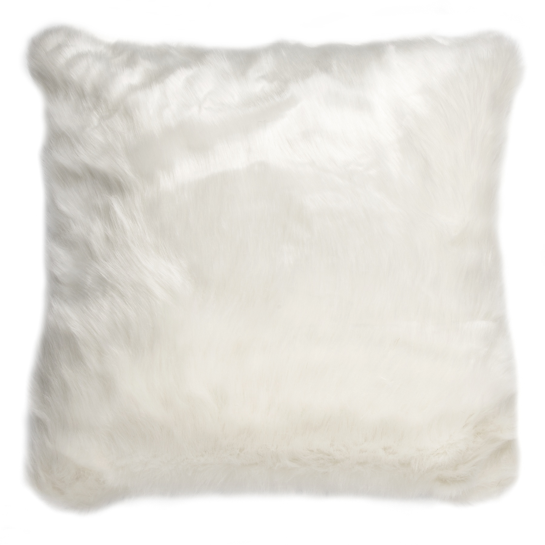 White Fur Cushion HBT Renovations Ltd