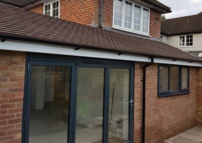 Rear extension with large patio doors